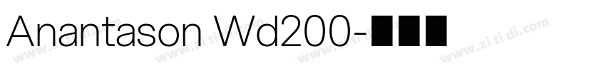 Anantason Wd200字体转换
